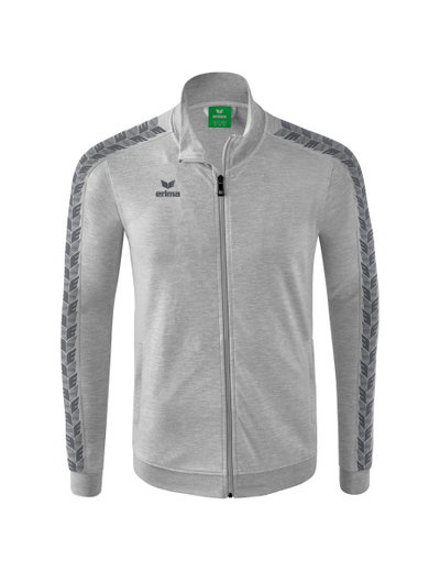 Erima Sportjacke Essential Team Tracktop - bequem, Rippbündchen, Seitentaschen - hellgrau/grau Herren